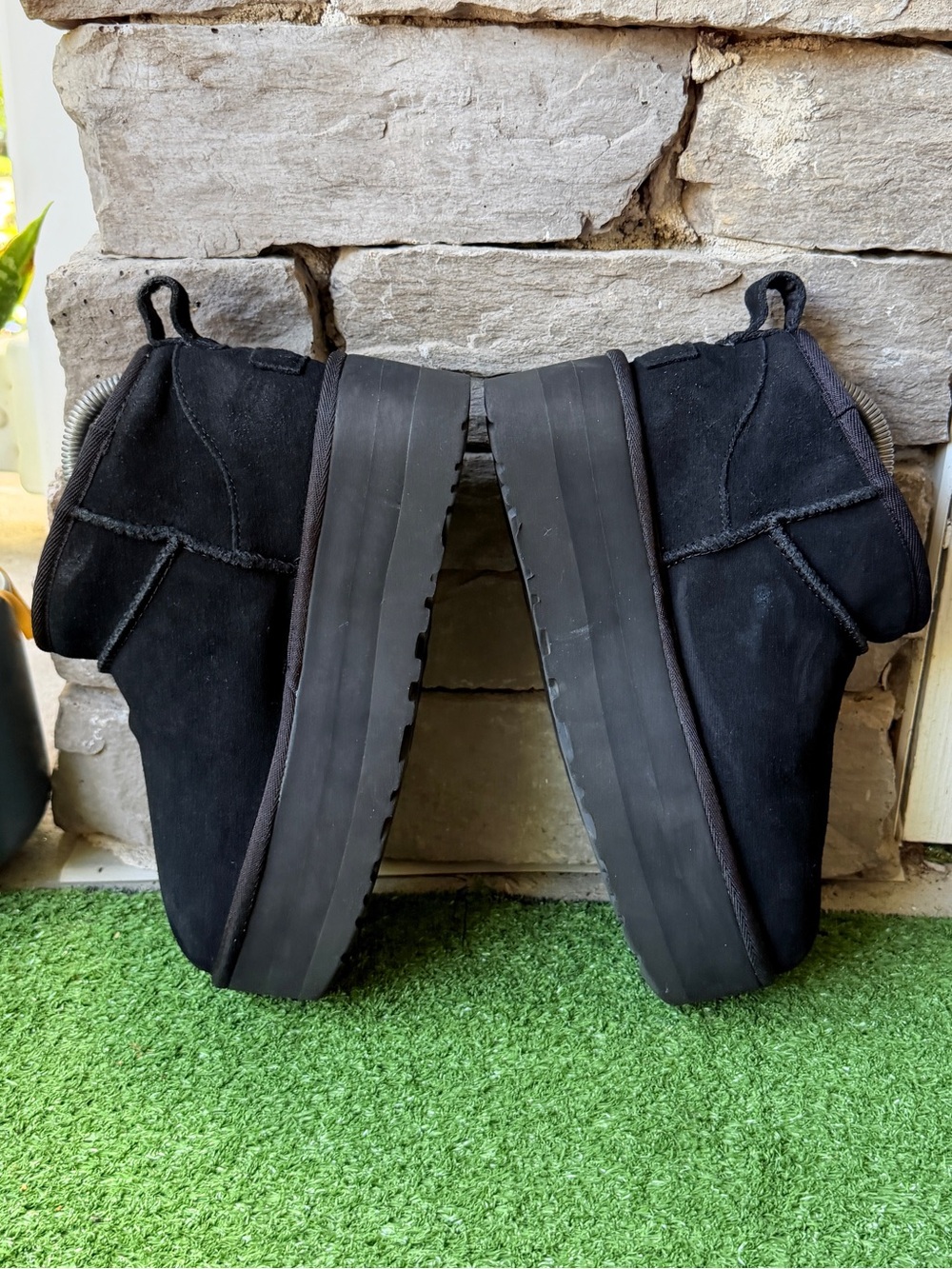 UGG Classic Ultra Mini Platform Black Suede Women’s Boots - Picture 7 of 11